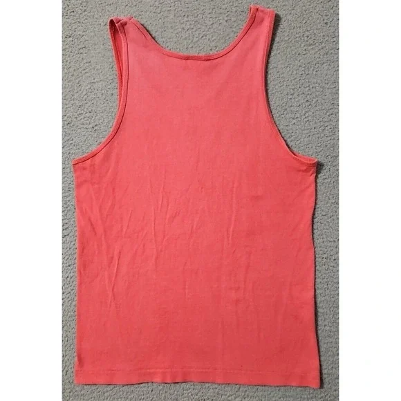 Vintage 80s Stroh's‎ Weightlifting Team 12 Ounce Curl Tank Top Pink Men's Size M - Picture 2 of 8